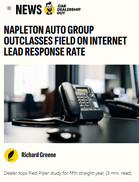 Car Dealership Guy Napleton Auto Group outclasses field on internet lead response rate